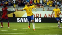 Renato Augusto merayakan gol yang dicetak di menit ke-86. Kim Klement/Reuters/detikFoto.