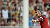 Di Euro 2012, Ronaldo mencatatkan top speed 32 km/jam, lalu di Euro 2016, dirinya mencatatkan top speed 29,1 km/jam (AFP)