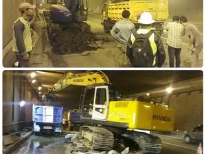 Jalan Rusak di Terowongan Pasar Rebo Diperbaiki, Pengendara Diminta Hati-hati