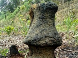 Warga Sukabumi Penasaran, Batu Aneh Mirip Bidak Berceceran usai Tanah Longsor