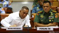 Menhan dan Panglima TNI Raker Dengan Komisi I