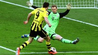 Lewandowski pernah cetak 10 gol bersama Borussia Dortmund pada musim 2012/2013 (Getty)