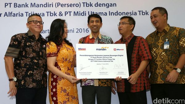 Bank Mandiri, Alfamart dan Alfamidi Kerjasama Layanan Keuangan Digital