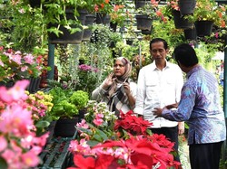 Presiden Jokowi Ngabuburit Bareng Ibu Negara di Taman Bunga Nusantara