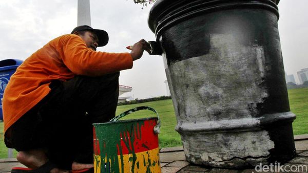Sambut HUT DKI, Kawasan Monas Dipercantik