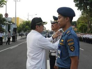Dishub Jatim Gelar Pasukan dan Apel Siaga Pelayanan Angkutan Lebaran