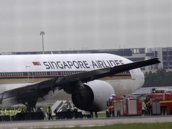 Sayap Singapore Airlines Gosong Setelah Terbakar 20 Menit, Ini Penampakannya