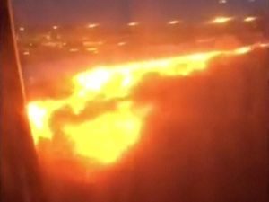 Ini Penampakan Kobaran Api Usai Singapore Airlines Mendarat di Changi