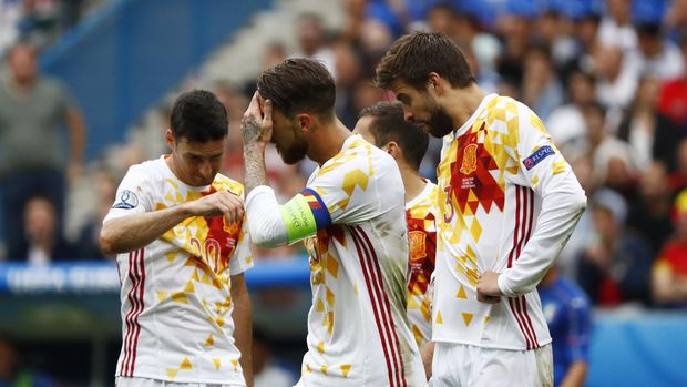 Sejauh ini Gerard Pique menjadi andalan di lini belakang Spanyol bersama Sergio Ramos.