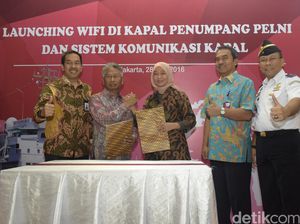 Di 22 Kapal Pelni Bisa Internetan Pakai Wifi Telkom