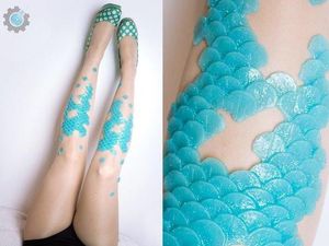 Stocking dengan Tekstur Sisik Ikan yang Buat Anda Serasa Jadi Putri Duyung