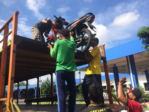 Sepeda Motor Pemudik Mulai Tiba di Solo