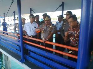 Kapolda Jatim Pantau Arus Mudik di Pelabuhan Ketapang