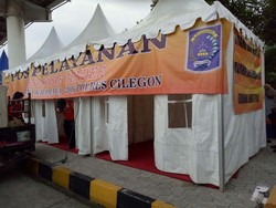 Polres Cilegon Buka Posko Khusus Pemudik yang Dilengkapi Tempat Bermain Anak