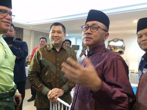 Mensos, Hidayat Nur Wahid dan Hary Tanoe Hadiri Open House Ketua MPR