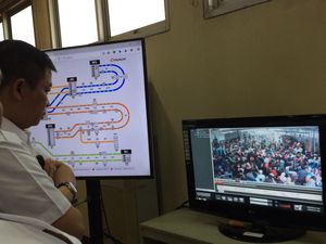 Cek Pusat Kendali Kereta Api, Jonan Tengok Anak Buahnya yang Tak Berlebaran