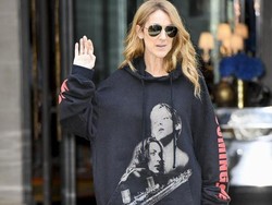Celine Dion Tampil dengan Hoodie Bergambar Titanic Seharga Rp 11 Juta