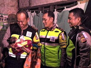 Kapolres Sukabumi Temui Santi Wanita Hamil yang Dibantu Polisi Terjang Macet