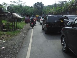 Jalur Mudik di Bumiayu Brebes Masih Macet