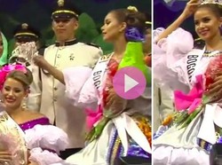 Tak Juara, Runner Up Kontes Kecantikan di Kolombia Rampas Mahkota Pemenang