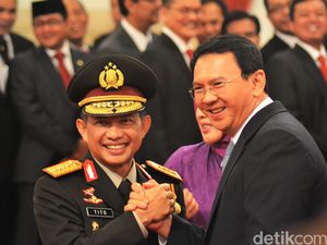 Hadiri Pelantikan Jenderal Tito, Ahok: Selamat, Polisi yang Cerdas Banget!