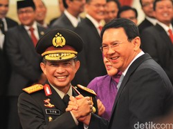 Hadiri Pelantikan Jenderal Tito, Ahok: Selamat, Polisi yang Cerdas Banget!