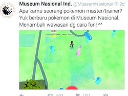 Demam Game Pokemon GO Juga Menyambar Museum Nasional dan Go-Jek