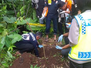 Polisi Gali Kuburan Potongan Kaki yang Diduga Korban Mutilasi, ini Penampakannya