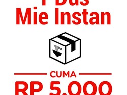 Tanggal Tua? Tenang, Hari Ini 1 Dus Mie Instan, dll Diobral Cuma Rp 5.000,-