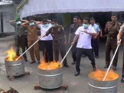 Barang Bukti Narkoba Selama Tiga Tahun Dimusnahkan Kejari Blitar