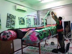 Satpol PP Hias Perahu Karet Sambut Peserta Prepcom III UN Habitat