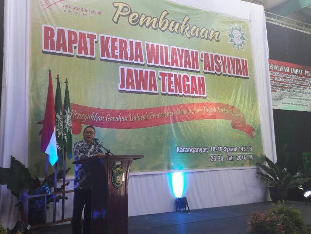 Buka Rakerwil Aisyiyah Jateng, Ketua MPR: Banyak Pejabat Tak Pancasilais