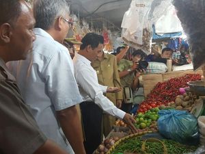 Kunjungi Pasar Sentral Medan, Mentan Cek Harga Bawang Merah dan Beras