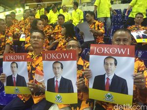 Jelang Deklarasi, Poster Jokowi Berlambang Golkar Terpampang di Rapimnas Jelang Deklarasi, Poster Jokowi Berlambang Golkar Terpampang di Rapimnas