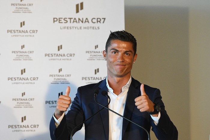 FUNCHAL, MADEIRA, PORTUGAL - JULY 22: Cristiano Ronaldo during the opening of the new Pestana CR7 Funchal Hotel owned by Cristiano Ronaldo on July 22, 2016 in Funchal, Madeira, Portugal. (Photo by Octavio Passos/Getty Images)