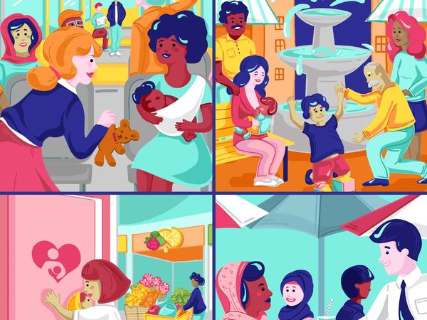 Gambar-gambar Dukungan Menyusui Kapan Saja dan di Mana Saja Bagi Para Ibu