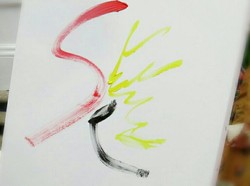 Makna Guratan Cat Merah-Hitam-Kuning Jokowi di Kanvas Saat Pameran Lukisan