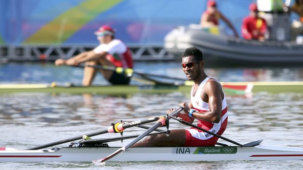 La Memo menjadi salah satu tulang punggung tim dayung Indonesia di Asian Games 2018.