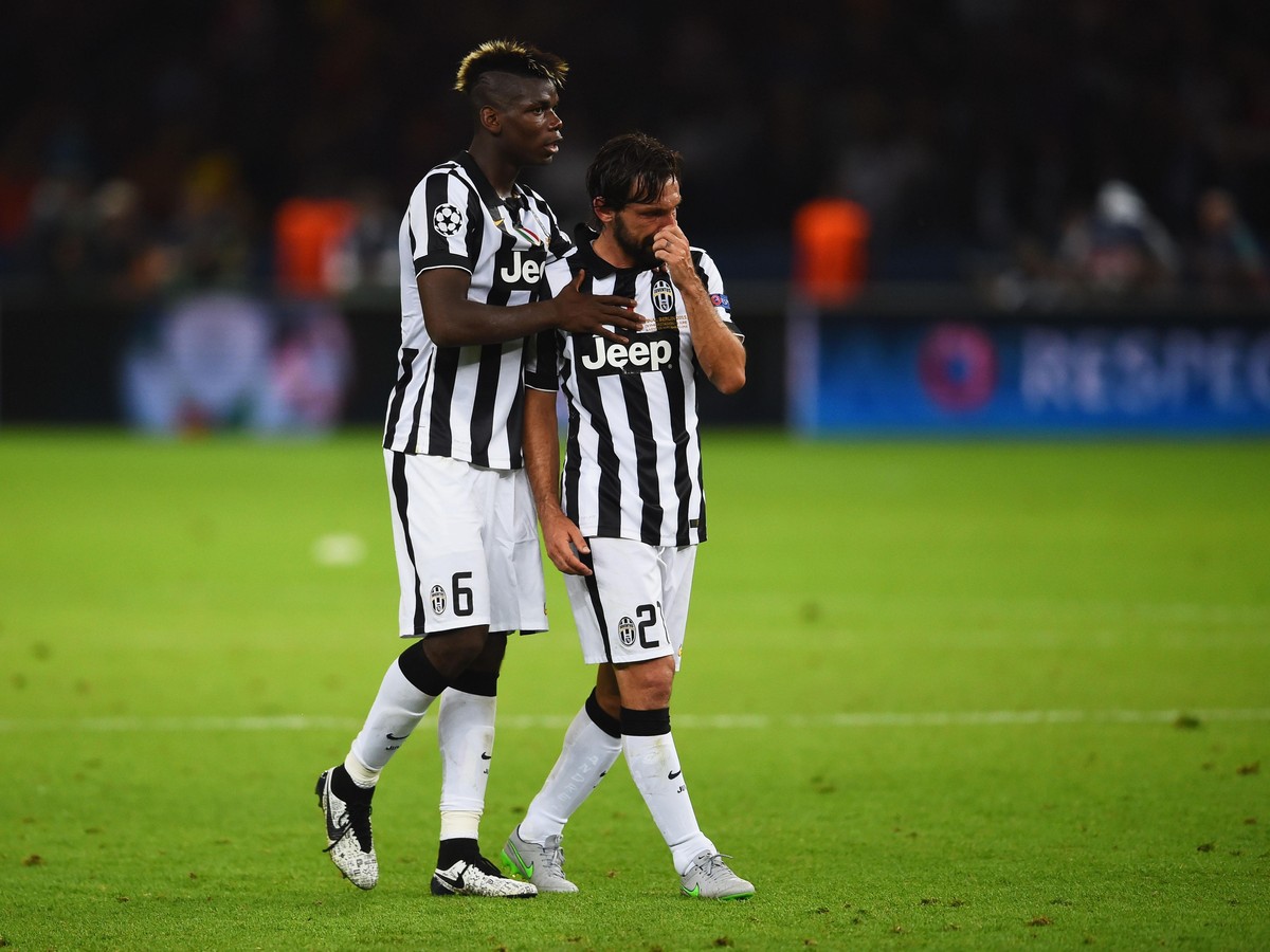 Andrea Pirlo dan Paul Pogba yang didapat Juventus gratis (Getty Images Sport/Laurence Griffiths)
