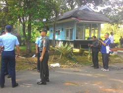 Pos Jaga Lanud Abdulrachman Saleh Malang Rusak Diserang Sekelompok Orang