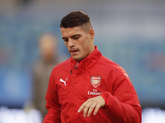 GOTHENBURG, SWEDEN - AUGUST 07: Granit Xhaka of Arsenal during the Pre-Season Friendly between Arsenal and Manchester City at Ullevi on August 7, 2016 in Gothenburg, Sweden. (Photo by Nils Petter Nilsson/Ombrello/Getty Images)