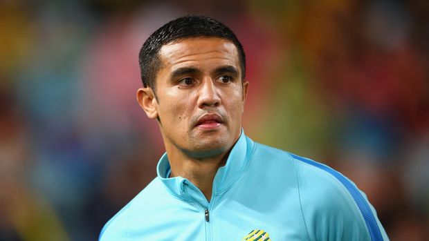 SYDNEY, AUSTRALIA - JUNE 04:  Tim Cahill of Australia looks on during the international friendly match between the Australian Socceroos and Greece at ANZ Stadium on June 4, 2016 in Sydney, Australia.  (Photo by Mark Kolbe/Getty Images)