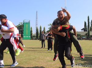 Begini Serunya TNI-Polri di Tegal Saat Lomba Sambut Hari Kemerdekaan