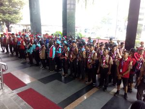 Peserta Jambore Nasional Pramuka Sambangi KPK, Tanamkan Nilai Anti Korupsi