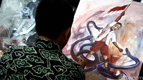 Peringati HUT ke-71 RI dengan Melukis