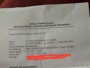 Ini Surat Gloria, Paskibraka Asal Depok ke Jokowi yang Nyatakan Pilih dan Cinta RI