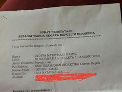 Ini Surat Gloria, Paskibraka Asal Depok ke Jokowi yang Nyatakan Pilih dan Cinta RI
