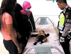 Balita yang Terjebak Macet Demo Ormas saat Dilarikan ke RS Meninggal