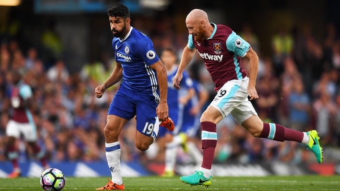 Gol Costa di Menit-Menit Akhir Menangkan Chelsea atas West Ham