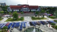 Upacara HUT RI di Taman Surya Surabaya